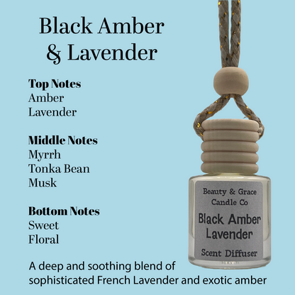 Black Amber Lavender Car Scent Diffuser