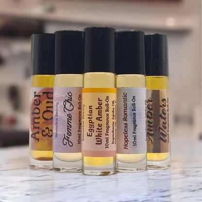 Amber Scented Fragrance Roll On Gift Set