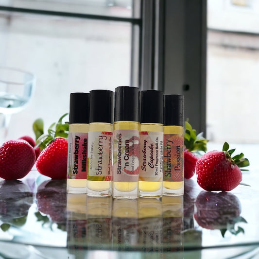 Strawberry Scented Fragrance Roll On Gift Set